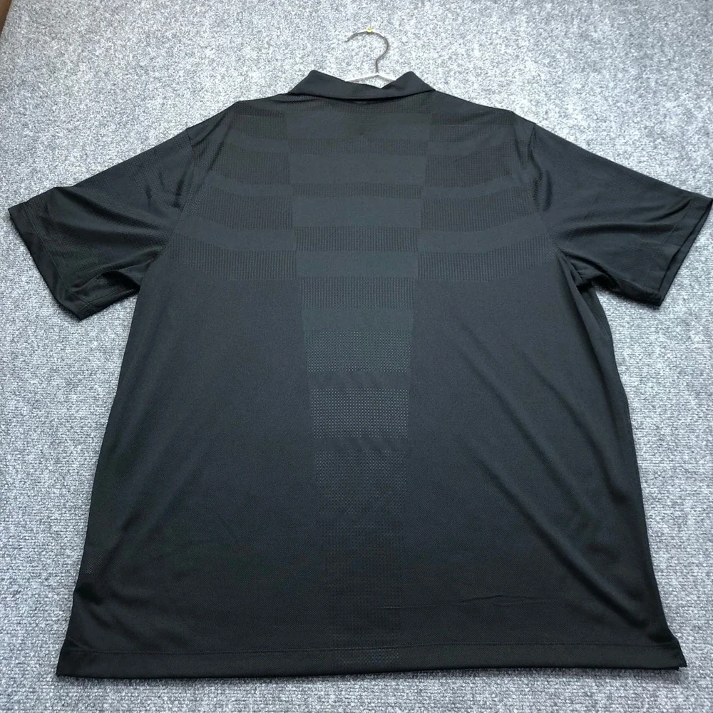 Nike Golf Miami Hurricanes Polo Shirt Mens XXL Black Dri-FIT Tour Performance
